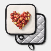 Appleハート 鍋敷き (正面/裏面)