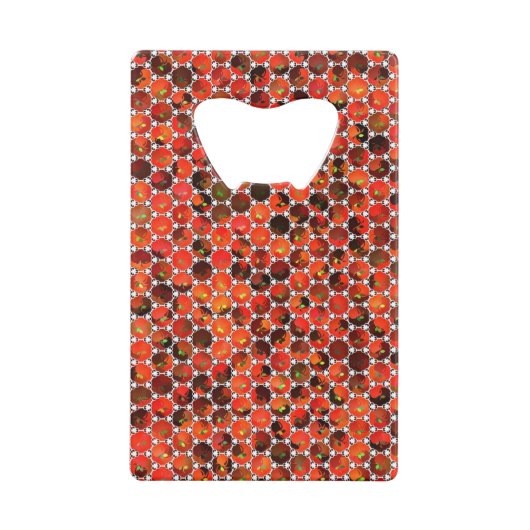 Appleパターンのアートワーク クレジットカード栓抜き (正面)