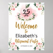 Appleフローラ先生退職パーティーウェルカムサイン ポスター