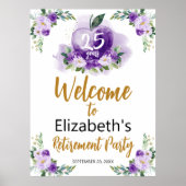 Appleフローラ先生退職パーティーウェルカムサイン ポスター (正面)