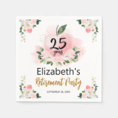 Appleフローラ先生退職パーティー スタンダードカクテルナプキン (正面)