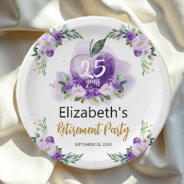 Appleフローラ先生退職パーティー ペーパープレート