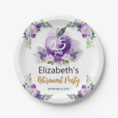 Appleフローラ先生退職パーティー ペーパープレート (正面)