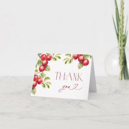 Appleモダンブライダルシャワー素朴サンキューカード サンキューカード