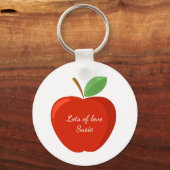 Appleユー感謝してい先生ギフトキーリング キーホルダー (裏面)