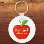 Appleユー感謝してい先生ギフトキーリング キーホルダー (正面)