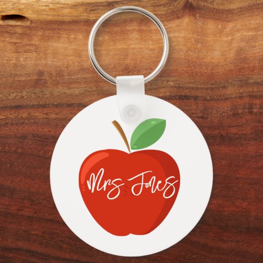 Appleユー感謝してい先生ギフトキーリング キーホルダー (裏面)