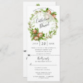 Appleリース結婚式招待状w rsvp 招待状 (正面/裏面)