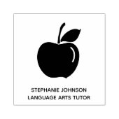 Appleロゴ先生チューターホームビジネス ラバースタンプ (インプリント)