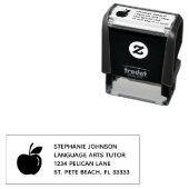 Appleロゴ先生講師ビジネス差出人住所 セルフインキングスタンプ (インサイチュ)