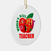 Apple世界で最も最高のな先生 セラミックオーナメント (右)