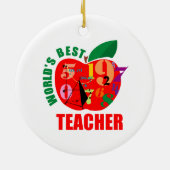 Apple世界で最も最高のな先生 セラミックオーナメント (裏面)