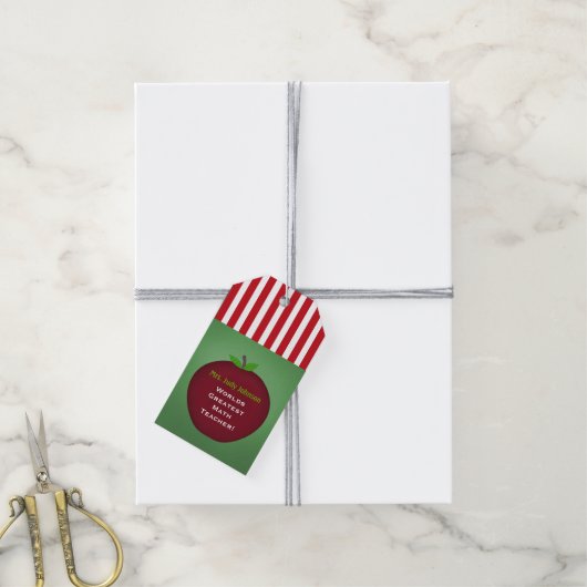 Apple先生パーソナライズされたギフトラベル ギフトタグ (より糸付き)