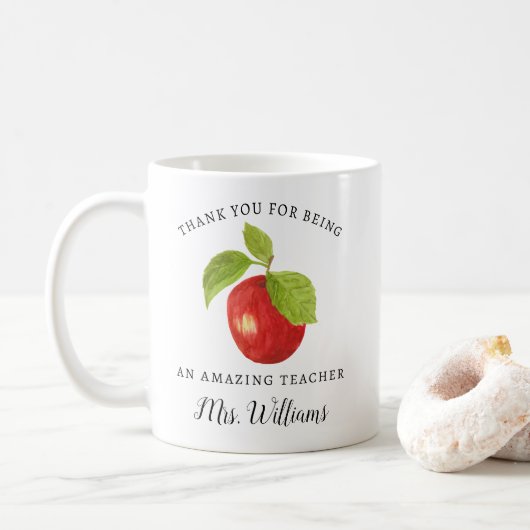 Apple先生感謝の名前Mugギフト コーヒーマグカップ (ドーナツ)