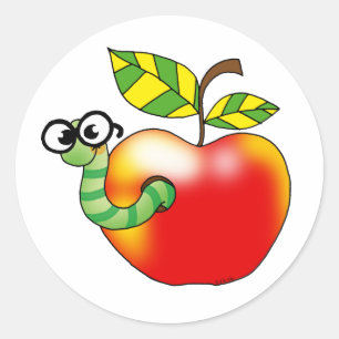 Apple及びみみずの新学期 ラウンドシール