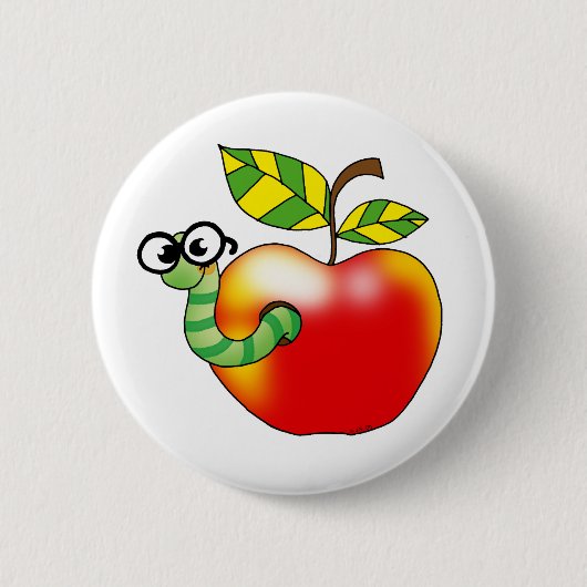 Apple及びみみずの新学期 缶バッジ (正面)