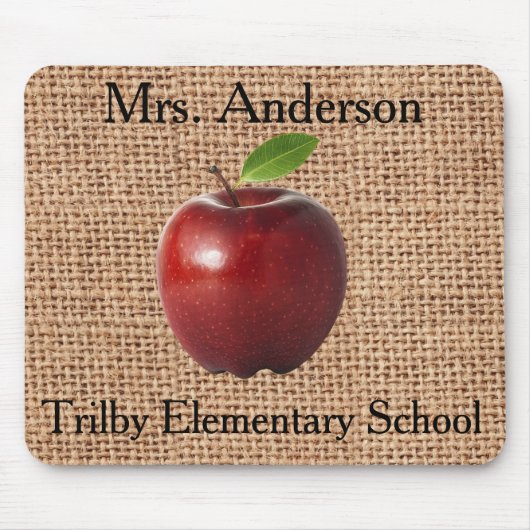 Apple及びジュートの先生のカスタムなmousepad マウスパッド (正面)