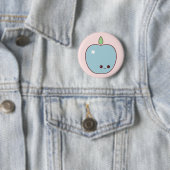 Apple幸せで青いPin 缶バッジ (インサイチュ)