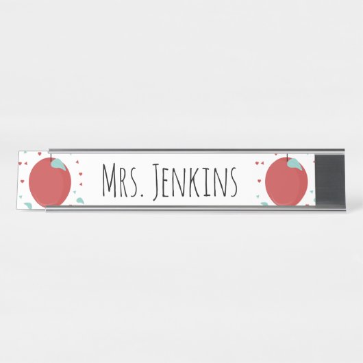 Apple幼稚園先生名デスク名プレート デスクネームプレート (正面)