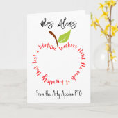 Apple感謝していは私たち救済の成長先生 カード (黄色い花)