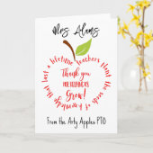 Apple感謝していは私たち救済の成長先生 カード (黄色い花)