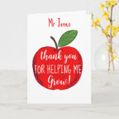 Apple感謝していは私たち救済の成長先生 カード (黄色い花)