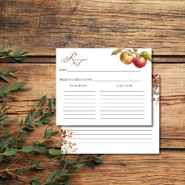 Apple秋ブライダルシャワーレシピカード