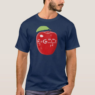 Apple科学の教師のアイザックニュートンの重力の法則 Tシャツ