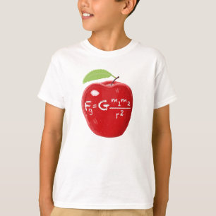 Apple科学の教師のアイザックニュートンの重力の法則 Tシャツ