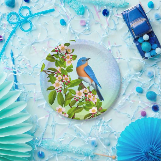 Apple紙皿の東のブルーバードは活気付きます ペーパープレート (パーティー)