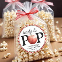 Apple素朴の「準備ができてポップ・アートの」赤ちゃんシャワーのシール