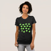 Apple緑のパターン Tシャツ (正面フル)