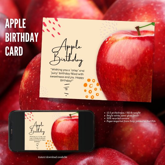 Apple誕生日カード カード