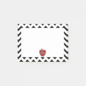 Apple赤い黒いシェブロンの先生の後it®ノート ポストイット (正面)