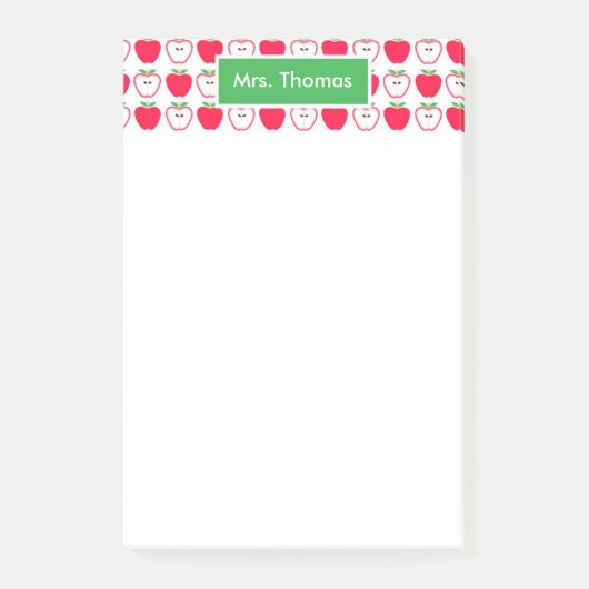 Apple赤と白がパーソナライズされたItメモを投稿 ポストイット (正面)