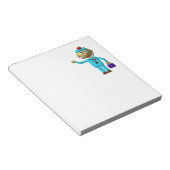 Apple間抜けを頭に乗せた医師と医療バッグ ノートパッド (アングル)