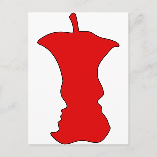 Apple顔光学錯覚 ポストカード (正面)