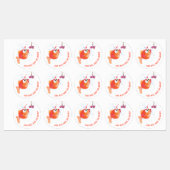 Apple おもしろい Wormラベル – カスタム文字 ラベル (シート)