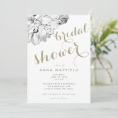 Apple エレガント素朴Artスケッチブライダルシャワー 招待状 (スタンド正面)