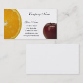 Apple -オレンジ名刺 名刺 (正面/裏面)