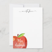 Apple パーソナライズされた文房具 |先生ノートカード ノートカード (正面)