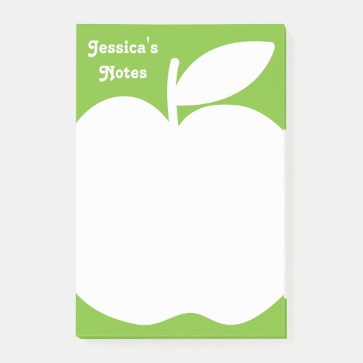 Apple パーソナライズされた green Post-it®ノート ポストイット (正面)