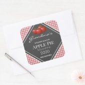 Apple パーソナライズされた Pie Moonshineラ市松模様にベル スクエアシール (封筒)