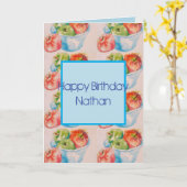 Apple ファンキー Water Colorの絵を描誕生日カード カード (黄色い花)