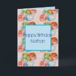 Apple ファンキー Water Colorの絵を描誕生日カード カード<br><div class="desc">Apple Waterファンキーカラーの絵を描誕生日カード。私のオリジナルの水彩画の一つから設計された私はエーテルの強いポピーの花が大好き。</div>
