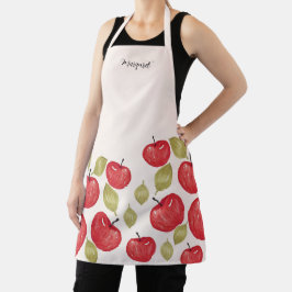 Apple モノグラムの Pattern Water Color 色彩の鮮やか Hand (Appl エプロン