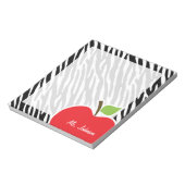 Apple、白黒ゼブラストライプ ノートパッド (回転)