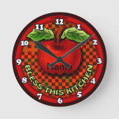 Apple 賛美 This Kitchen  clock ラウンド壁時計 (正面)