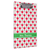 Apple 赤と白クリップボパーソナライズされたード クリップボード (右)