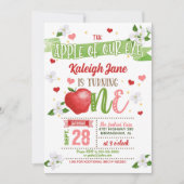 Apple 1st誕生日招待状- Apple of Our Eye 招待状 (正面)